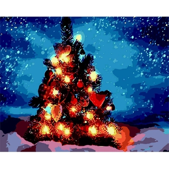 Картина за номерами ZiBi Art Line Святкова ялинка 40х50 см (ZB.64118) - Pampik