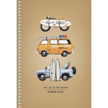 Тетрадь для записей Student А5, в клеточку, спираль, 96л., Транспорт (A5-SC-096-6102K) - Pampik