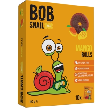 Фруктові цукерки мангові Bob Snail, 100 г (10 шт. х 10 г) - Pampik