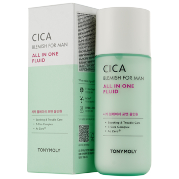 Флюид для лица Tony Moly Derma Lab Cica Blemish For Man All In One, 150 мл - Pampik