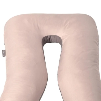 Наволочка-чохол на П-подібну подушку для вагітних і відпочинку Ideia, 140х75 см, шоколадний та бежевий (8-35126) - Pampik - 2