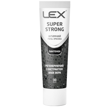 Интимный гель-смазка Lex Super Strong регенерирующий, с экстрактом Алоэ Вера, 30 мл - Pampik