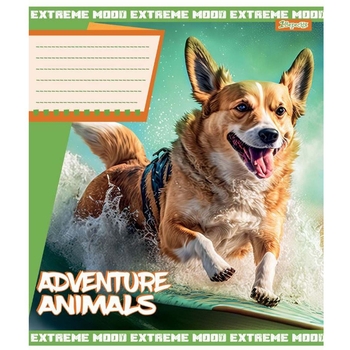 Зошит загальний 1 Вересня Adventure Animals, А5, в клітинку, 18 аркушів (766315) - Pampik - 2