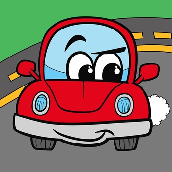 Картина за номерами Santi Веселий автомобіль, 25х25 см (954593) - Pampik