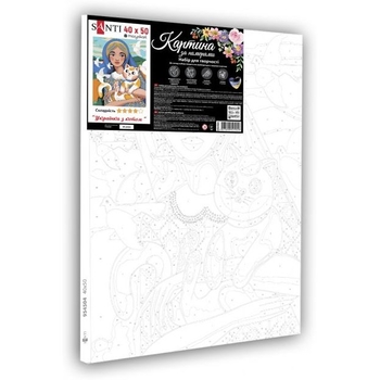 Картина за номерами Santi Українка з котиком, 40х50 см (954504) - Pampik - 2