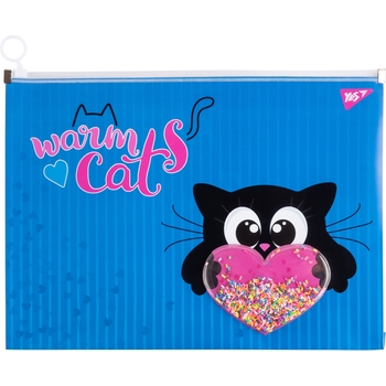 Папка Yes Meow, A4, на блискавці (491750) - Pampik