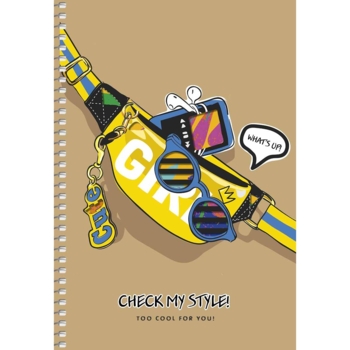 Тетрадь для записей Student Бананка, А5, без линовки, спираль, 96 листов (A5-SC-096-6115) - Pampik