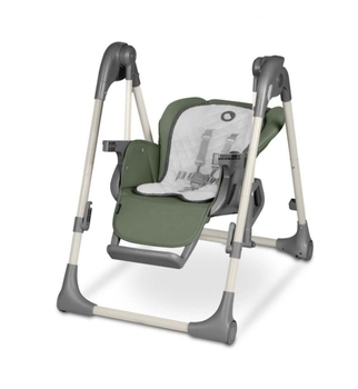 Стільчик для годування Lionelo Laurice Green Olive, з функцією гойдалки, оливковий - Pampik - 6