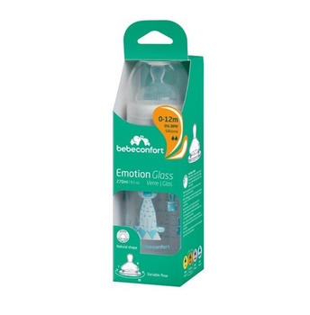 Пляшечка для годування скляна Bebe Confort Emotion Glass Bottle, 270 мл, біла (3102201950) - Pampik - 3