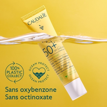 Легкий солнцезащитный крем Caudalie Vinosun SPF 50+, высокая защита, 40 мл - Pampik - 4