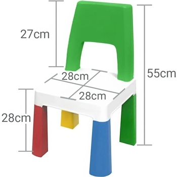 Комплект Poppet Color Green: стілець + подушка на стілець 55x28x28 см (PP-003G-G) - Pampik - 3