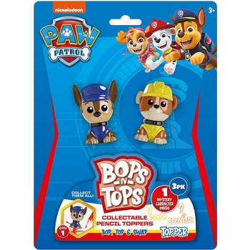 Набір колекційних фігурок-топерів Sambro Bops n Tops Щенячий патруль, 3 шт., в асортименті (PWP20-3980-KV-FO) - Pampik