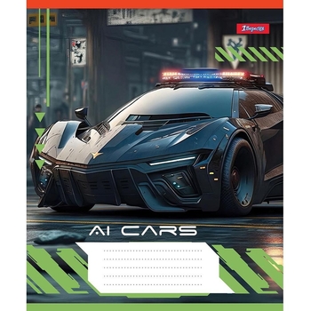Зошит загальний 1 Вересня AI Cars, А5, в клітинку, 24 аркуша (766617) - Pampik - 4