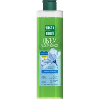 Шампунь Чиста Лінія Объем и сила, для тонких и ослабленных волос, 390 мл - Pampik