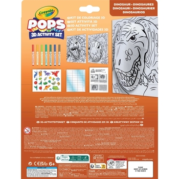 Набір для творчості Crayola Pops 3D Activity Set Динозаври з 7 фломастерами (04-2800) - Pampik - 2