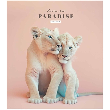 Зошит загальний Школярик Love in paradise, в клітинку, 48 аркушів, УФ-лак,10 шт. (048-3256K) - Pampik