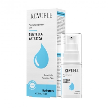 Зволожуючий крем для обличчя Revuele Moisturising Cream Centella Asiatica Центелла азіатська, 30 мл - Pampik