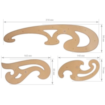 Набор лекал Koh-i-Noor N3 большой 3 шт. (750068) - Pampik - 2