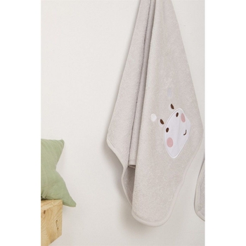 Рушник дитячий Irya Hipo a.gri, 75х50 см, світло-сірий (svt-2000022318075) - Pampik - 2