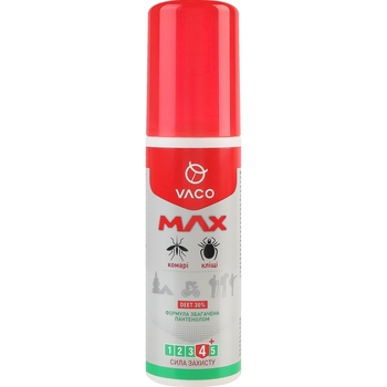 Спрей от комаров клещей и мошек Vaco Max Deet 30% с пантенолом 80 мл - Pampik