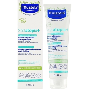 Крем против зуда Mustela Stelatopia+ Lipid-replenishing cream Anti-itching 150 мл - Pampik