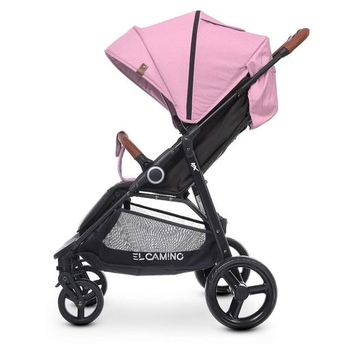 Коляска El Camino X4 ME 1024 Pink Lines, розовая (25399) - Pampik - 4