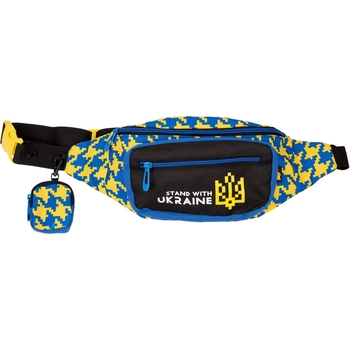 Сумка на пояс Yes SP-29 Welcome To Ukraine, 43x15x8 см, желтая с голубым (559534) - Pampik