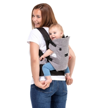 Сумка-переноска Bebe Confort GO 4, Black Chic, світло-сіра з чорним, (2675666210) - Pampik - 3