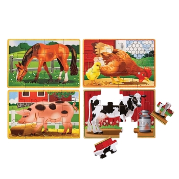 Набор из 4 пазлов Melissa&Doug Животные на ферме (MD13793) - Pampik - 6