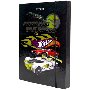 Папка для тетрадей Kite Hot Wheels на резинке В5 (HW23-210) - Pampik