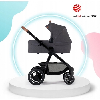 Универсальная коляска 2 в 1 Kinderkraft Everyday 2 Dark Gray Black Frame темно-серая (00-00305225) - Pampik - 2