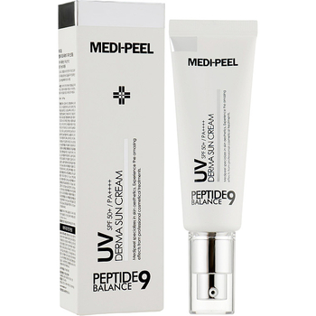 Сонцезахисний крем Medi-Peel Peptide 9 UV Derma Sun Cream SPF50+ PA+++, з пептидами. 50 мл - Pampik - 2