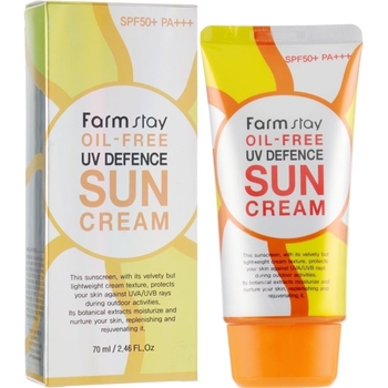 Солнцезащитный обезжиренный крем FarmStay Oil-Free UV Defence Sun Cream SPF 50+ PA+++, 70 мл - Pampik - 2