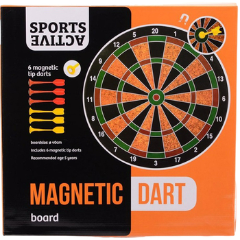 Магнітний дартс Johntoy Sports Active 42 см 6 дротиків (20250) - Pampik - 2
