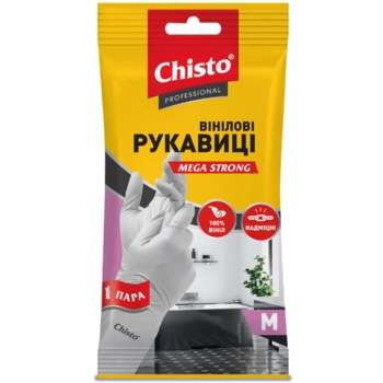 Рукавички вінілові Chisto, розмір M - Pampik