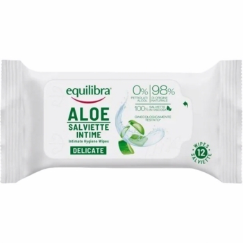 Салфетки для интимной гигиены Equilibra Aloe Intimate Wipes 12 шт. - Pampik