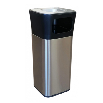 Попільничка квадратна Jah, 25 л, 28x28x62,5 см, срібний (JAH3222 silver) - Pampik