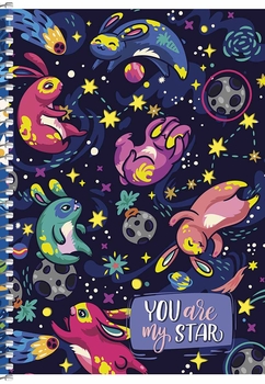 Тетрадь для записей Student А5, в клеточку, спираль, 80 л., Веселая карусель (A5-SC-080-6081K) - Pampik