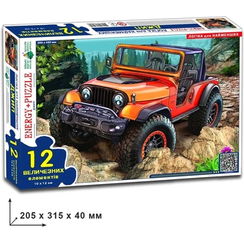 Игра-пазл Київська фабрика іграшок Джип 12 элементов - Pampik - 2