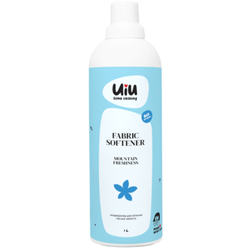 Екологічний концентрований безфосфатний кондиціонер-ополіскувач UIU Гірська свіжість, 1 л - Pampik