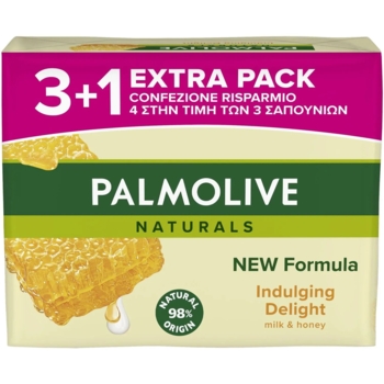 Мило Palmolive Naturals Молочко та Мед, 360 г (4 шт. по 90 г) - Pampik