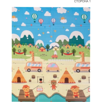 Дитячий килимок Poppet Крутезні канікули та Чудесні звірята двосторонній складний 150х180x1 см (PP022-150) - Pampik - 2