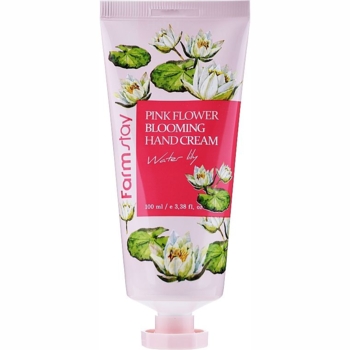 Крем для рук и ногтей FarmStay Pink Flower Blooming Hand Cream Water Lily с экстрактом лилии 100 мл - Pampik