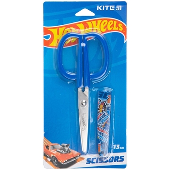 Ножиці дитячі Kite Hot Wheels в футлярі 13 см (HW23-124) - Pampik