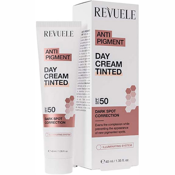 Дневной тонирующий крем для лица Revuele Anti Pigment SPF 50, 40 мл - Pampik