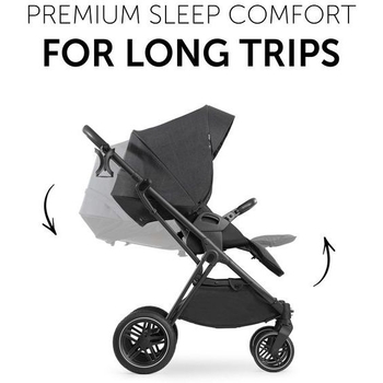 Универсальная коляска 2 в 1 Hauck Vision X Set Melange Black, черная (16523-2) - Pampik - 7