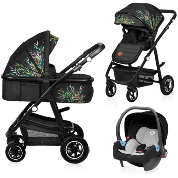 Коляска 3 в 1 Lionelo Amber Dreamin, чорна - Pampik