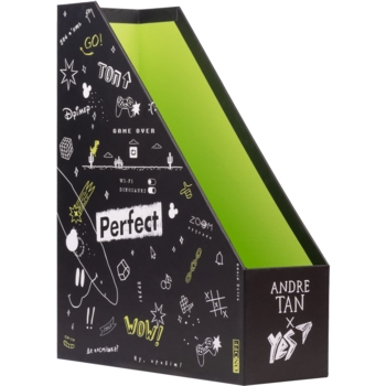 Лоток для документов Yes by Andre Tan Dark, вертикальный, 32х25х8 см, черный (707150) - Pampik