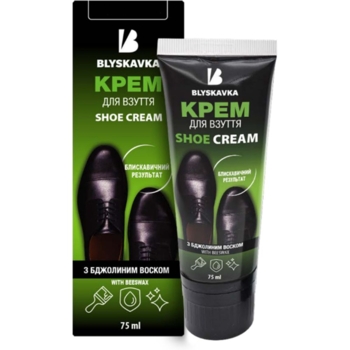 Крем для взуття Blyskavka з аплікатором білий 75 мл - Pampik