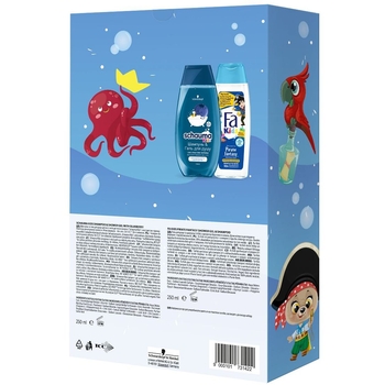 Набір Kids Boy: Шампунь-гель для душу Schauma Kids з чорницею 250 мл + Гель-шампунь для душу Fa Kids Pirate Fantasy 250 мл - Pampik - 5